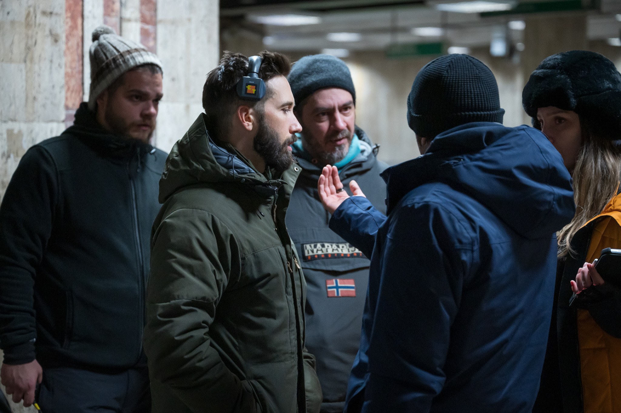 Behind-the-scenes photograph from the production of April X.