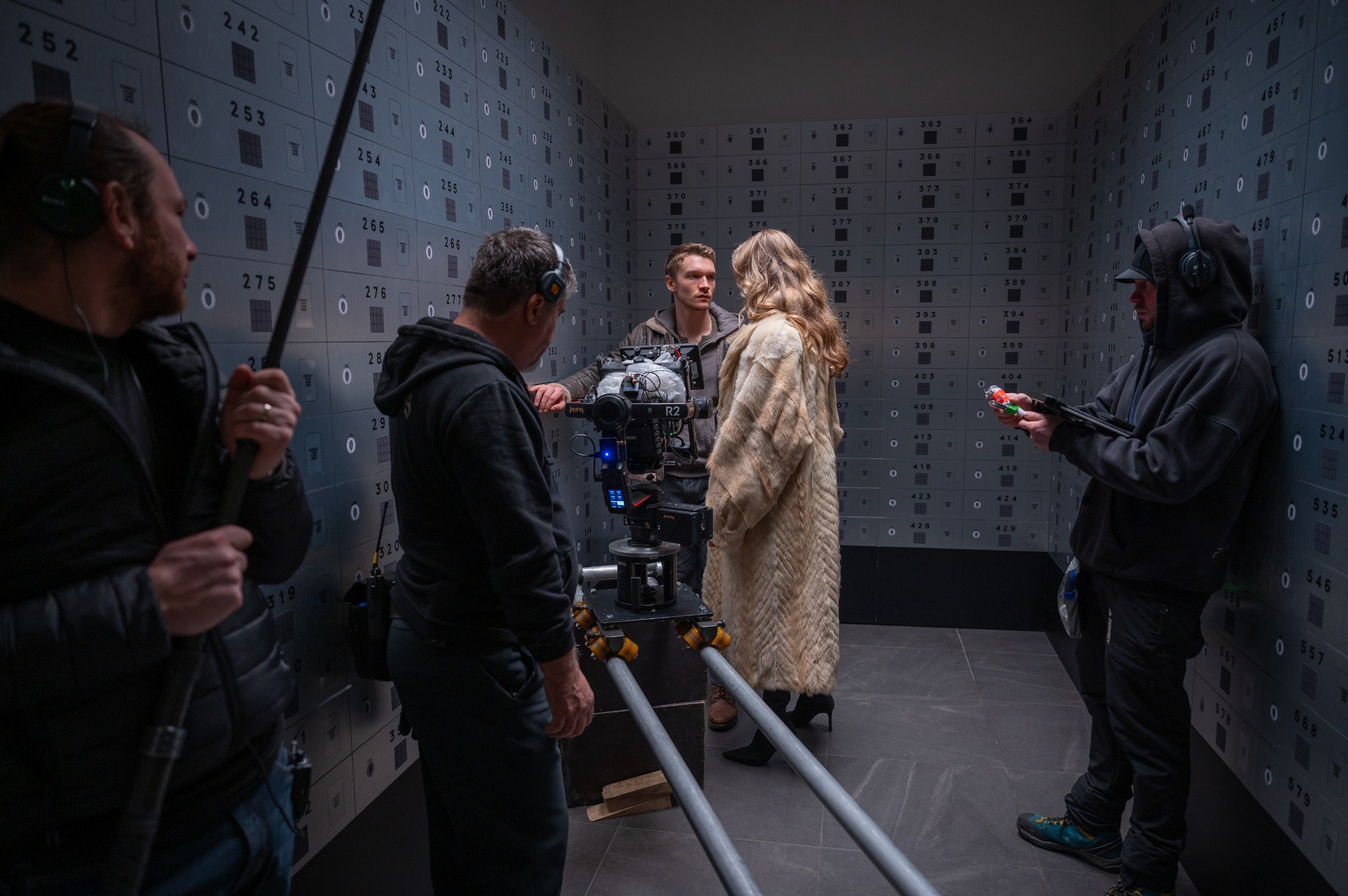 Behind-the-scenes photograph from the production of April X.