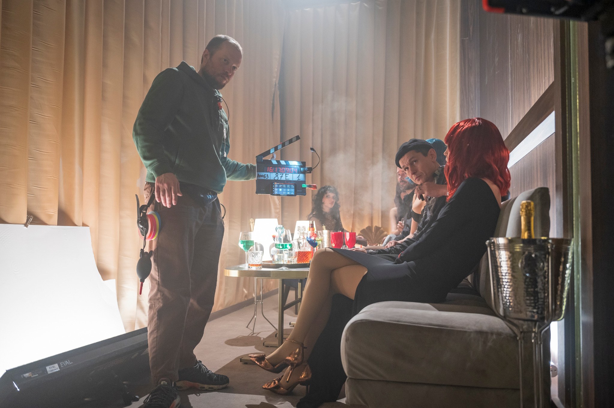 Behind-the-scenes photograph from the production of April X.
