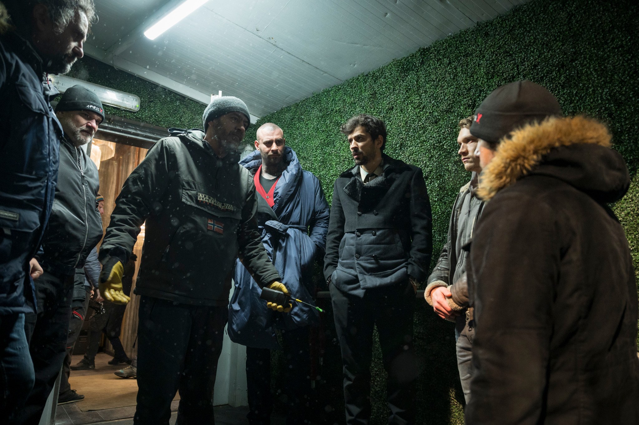 Behind-the-scenes photograph from the production of April X.