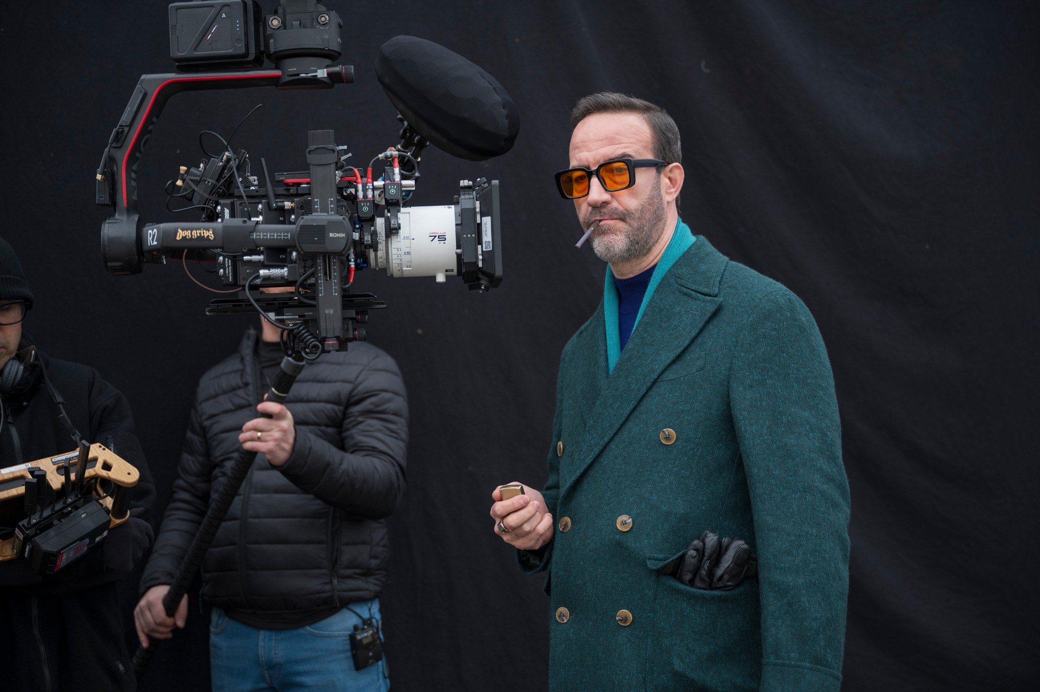Behind-the-scenes photograph from the production of April X.