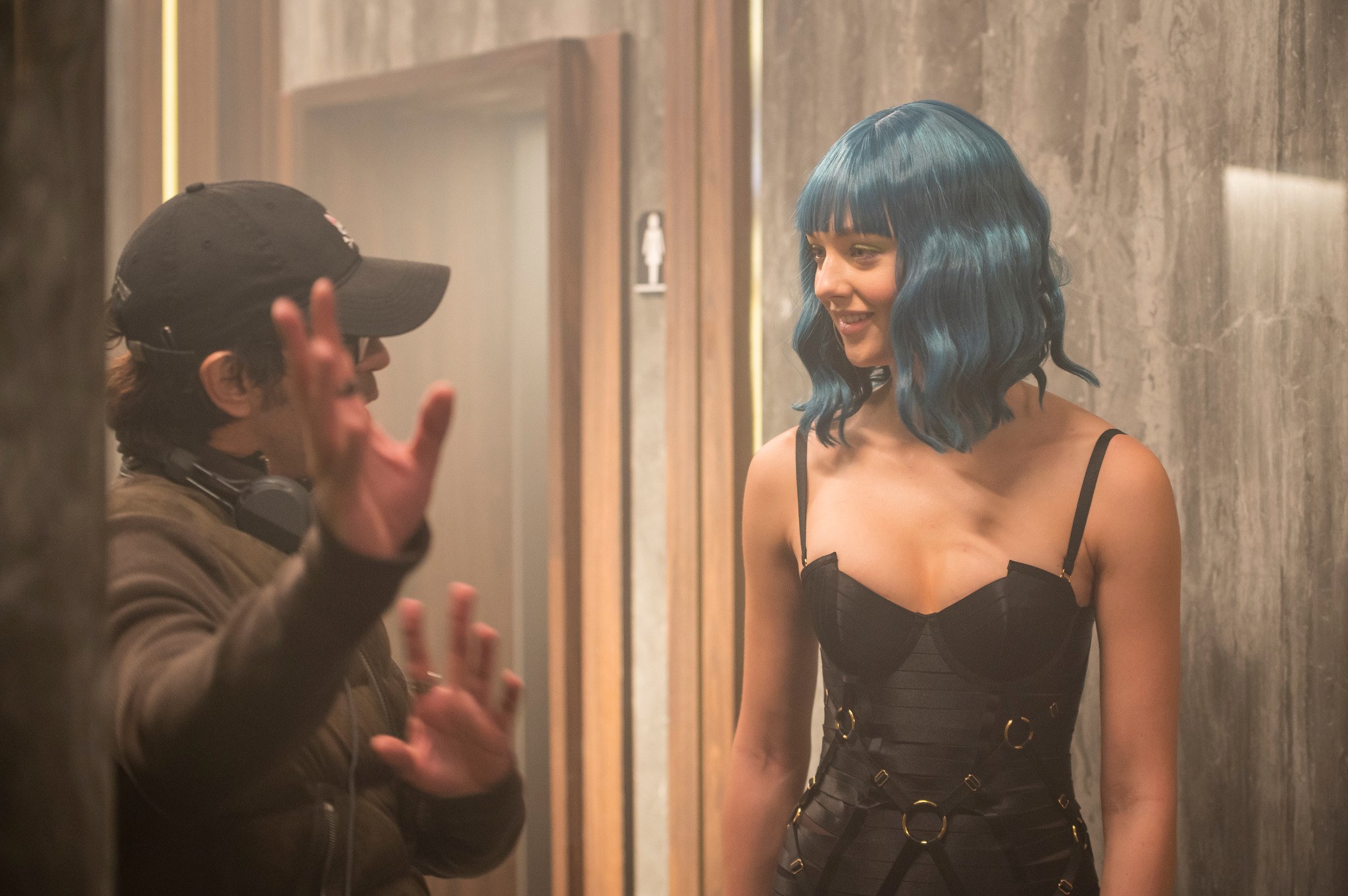 Lilly Krug behind the scenes during the production of April X.