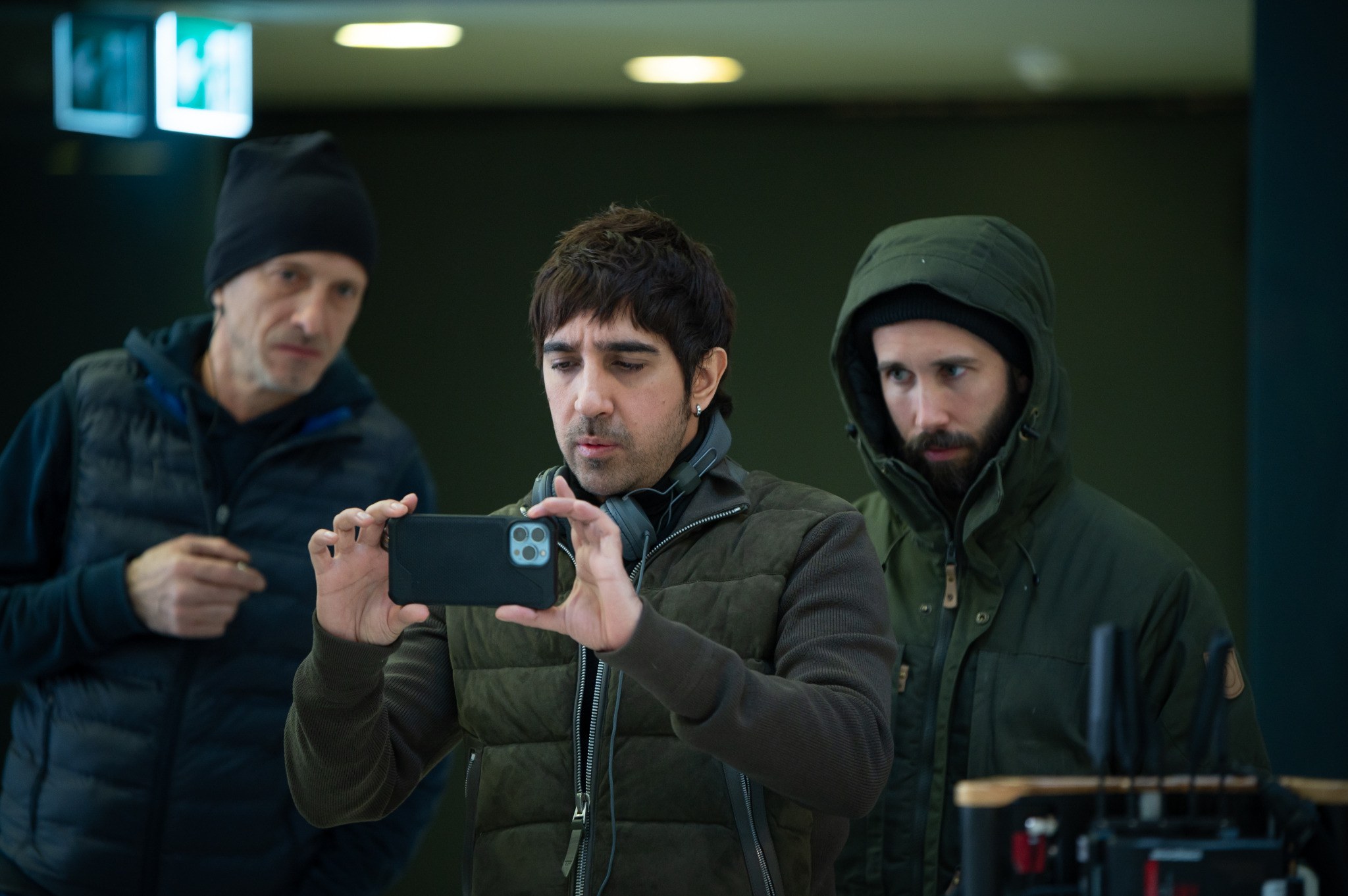 Michel K. Parandi behind the scenes during the production of April X.