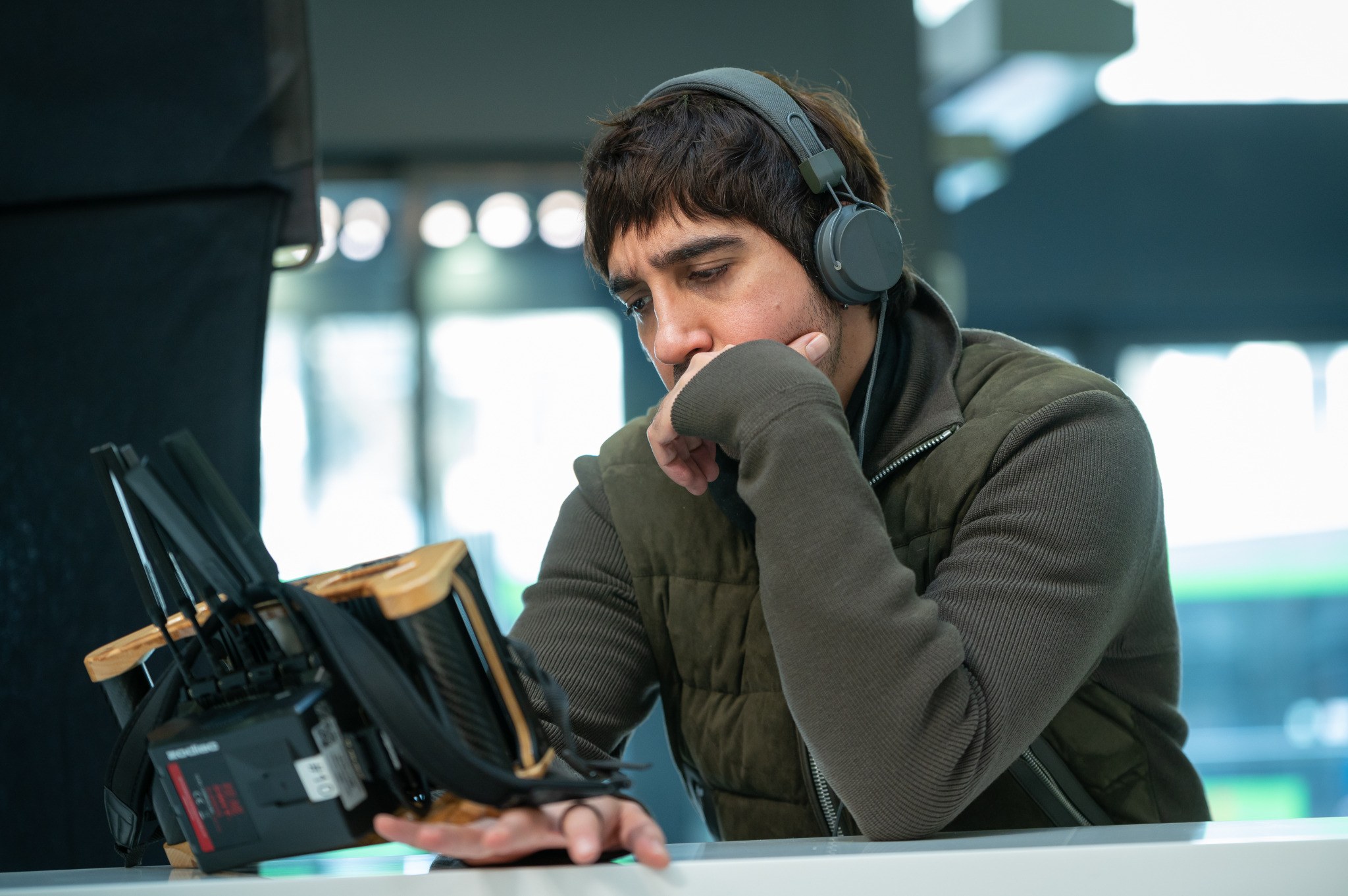 Michel K. Parandi behind the scenes during the production of April X.