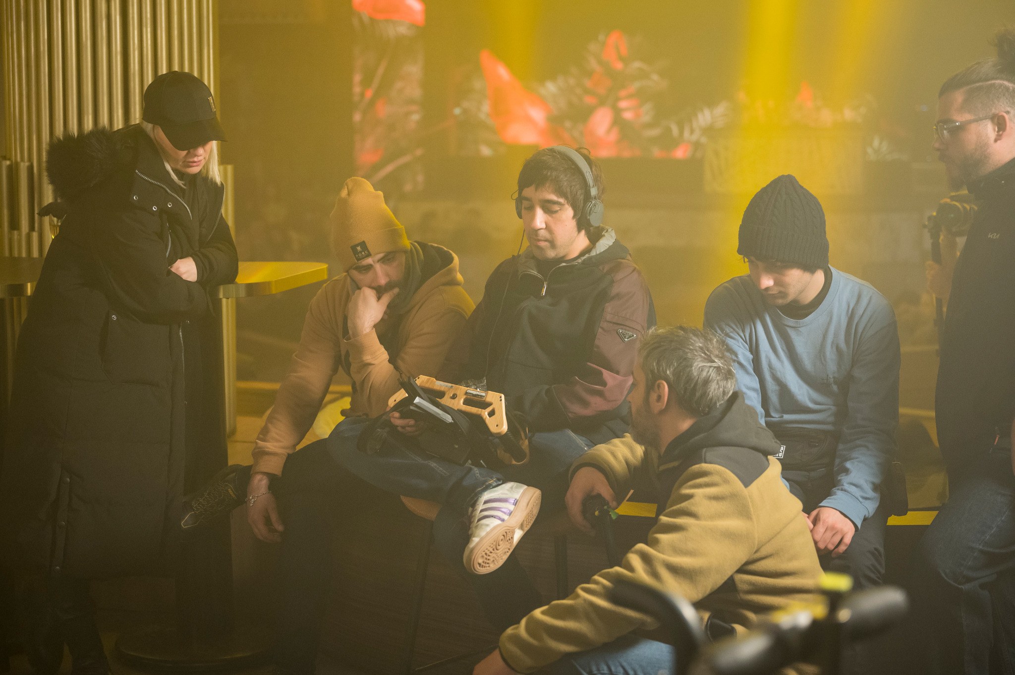 Michel K. Parandi behind the scenes during the production of April X.